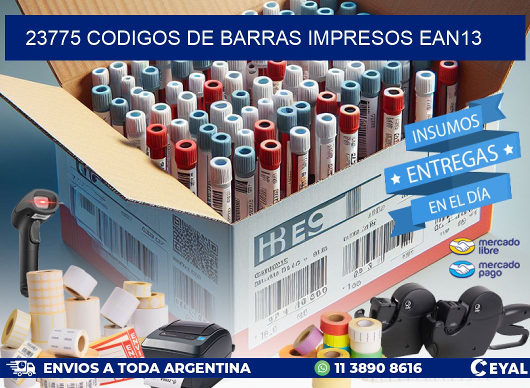 23775 Codigos de barras impresos ean13