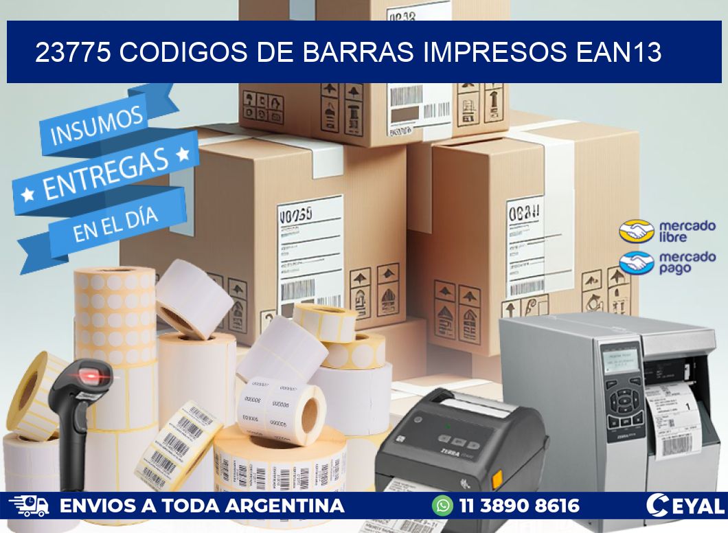 23775 Codigos de barras impresos ean13