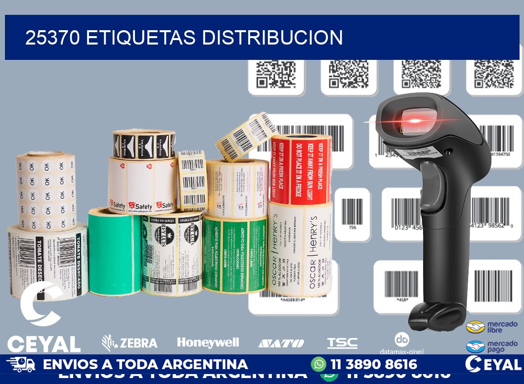 25370 etiquetas distribucion