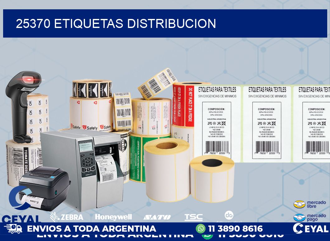 25370 etiquetas distribucion