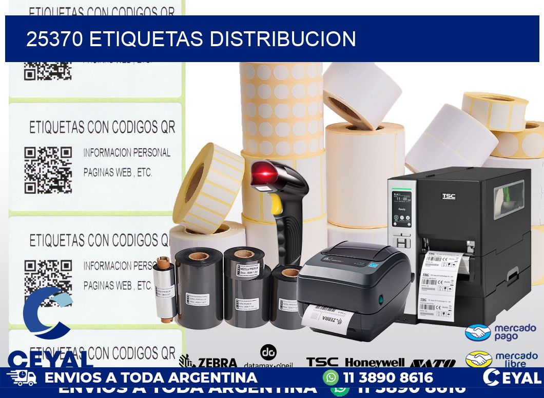 25370 etiquetas distribucion