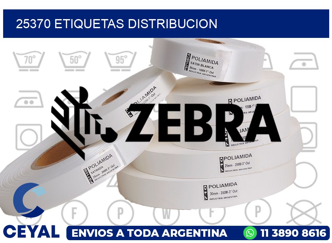 25370 etiquetas distribucion