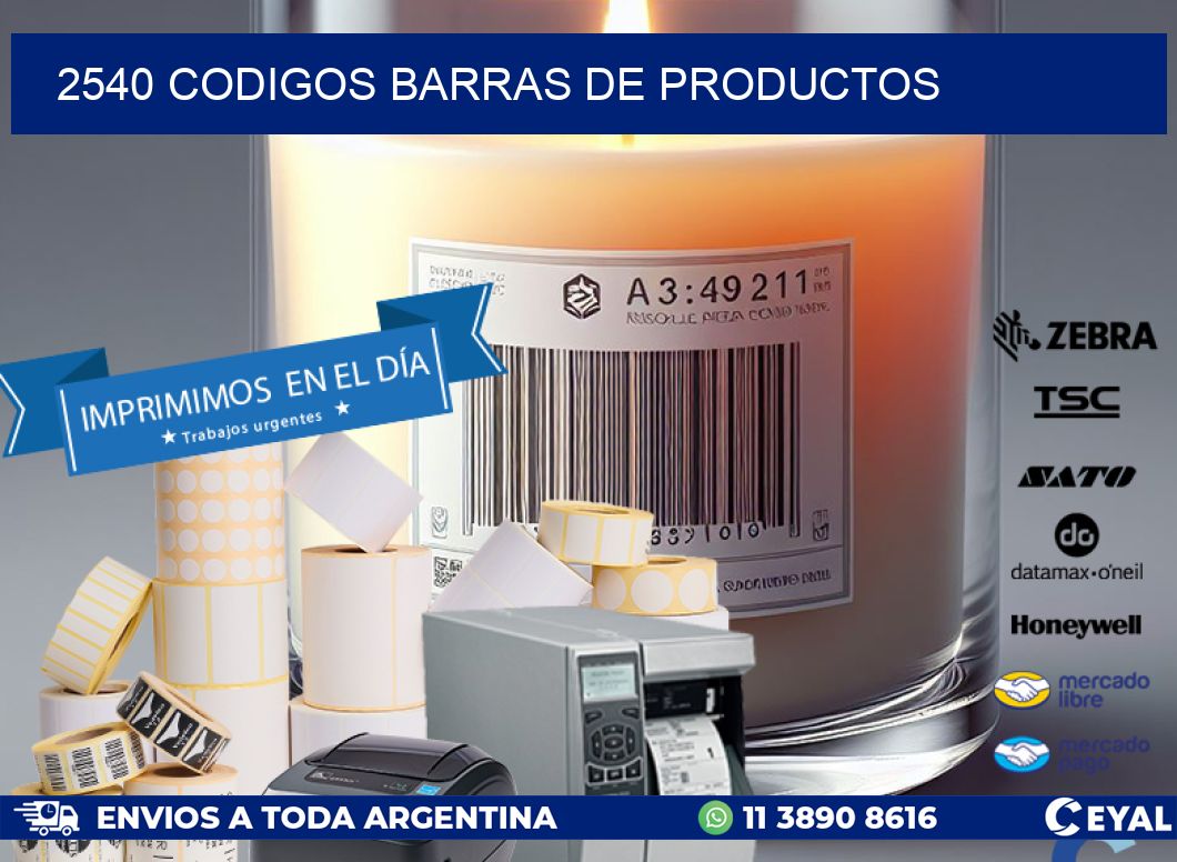 2540 CODIGOS BARRAS DE PRODUCTOS