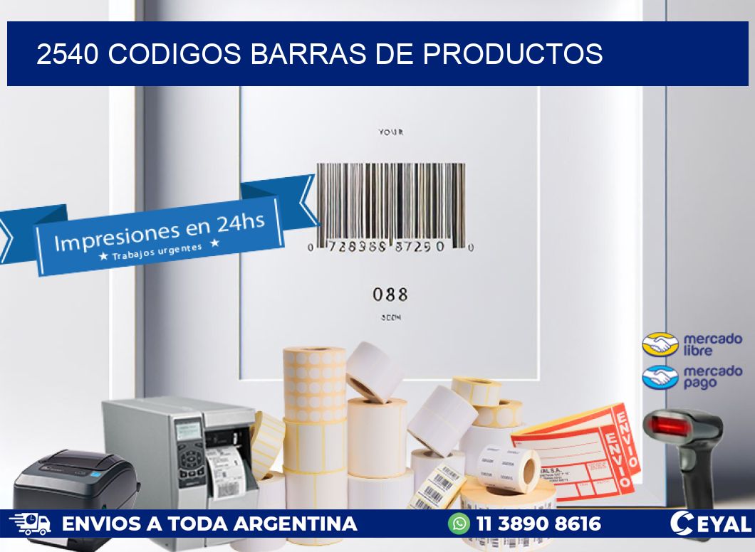 2540 CODIGOS BARRAS DE PRODUCTOS