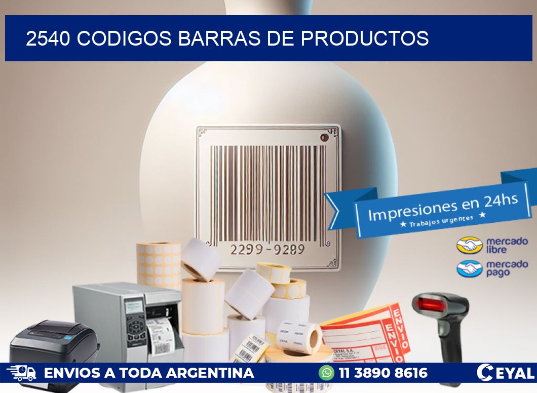 2540 CODIGOS BARRAS DE PRODUCTOS