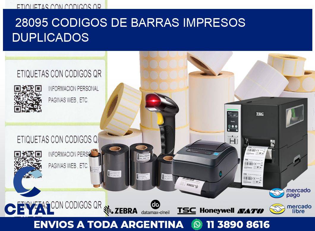 28095 codigos de barras impresos duplicados