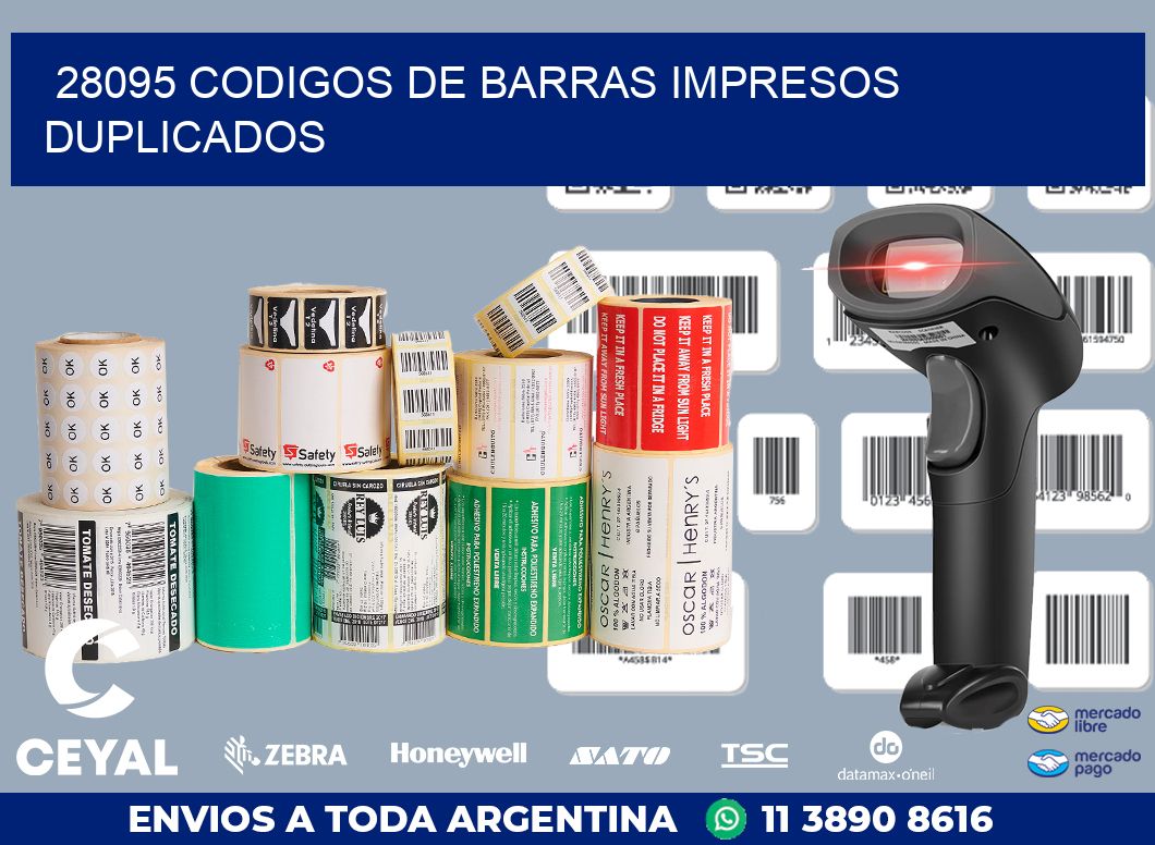 28095 codigos de barras impresos duplicados