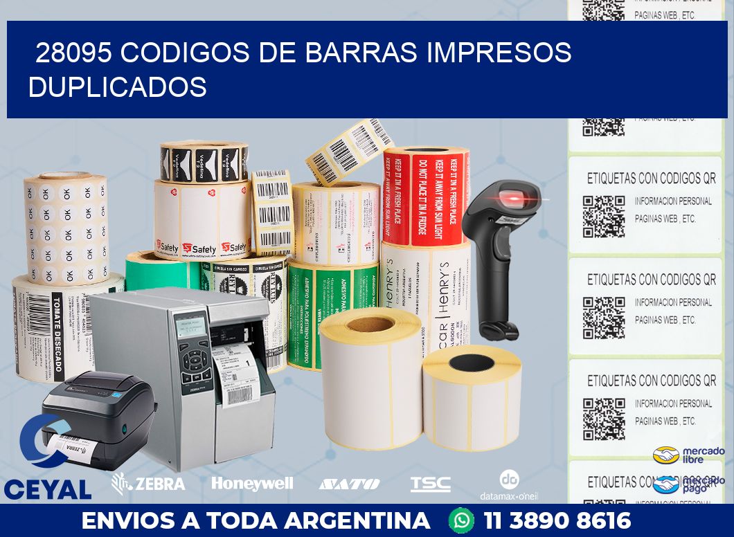 28095 codigos de barras impresos duplicados