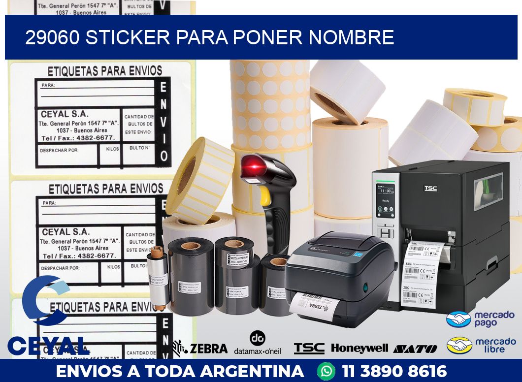 29060 STICKER PARA PONER NOMBRE