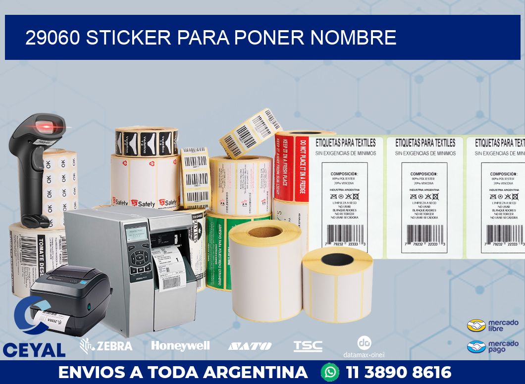 29060 STICKER PARA PONER NOMBRE