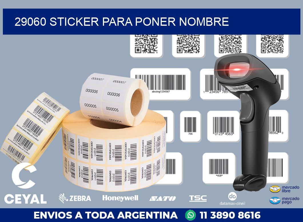 29060 STICKER PARA PONER NOMBRE