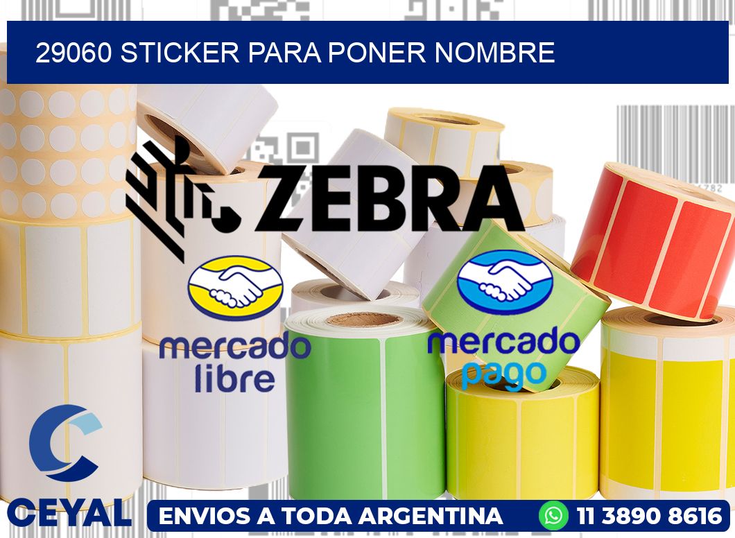 29060 STICKER PARA PONER NOMBRE