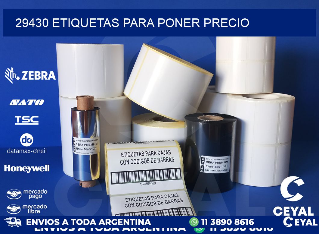 29430 ETIQUETAS PARA PONER PRECIO