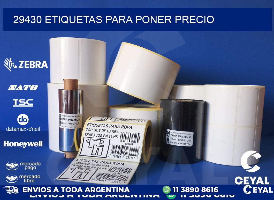 29430 ETIQUETAS PARA PONER PRECIO