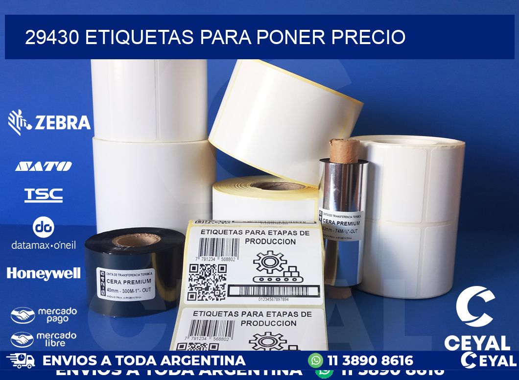 29430 ETIQUETAS PARA PONER PRECIO