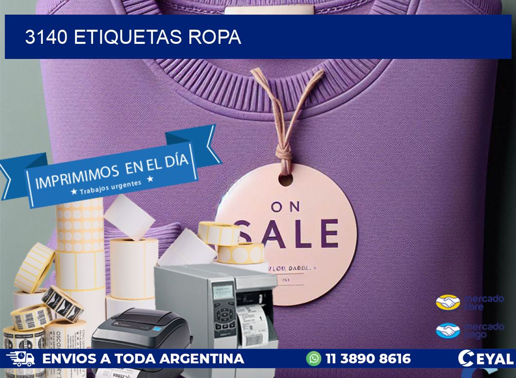 3140 ETIQUETAS ROPA