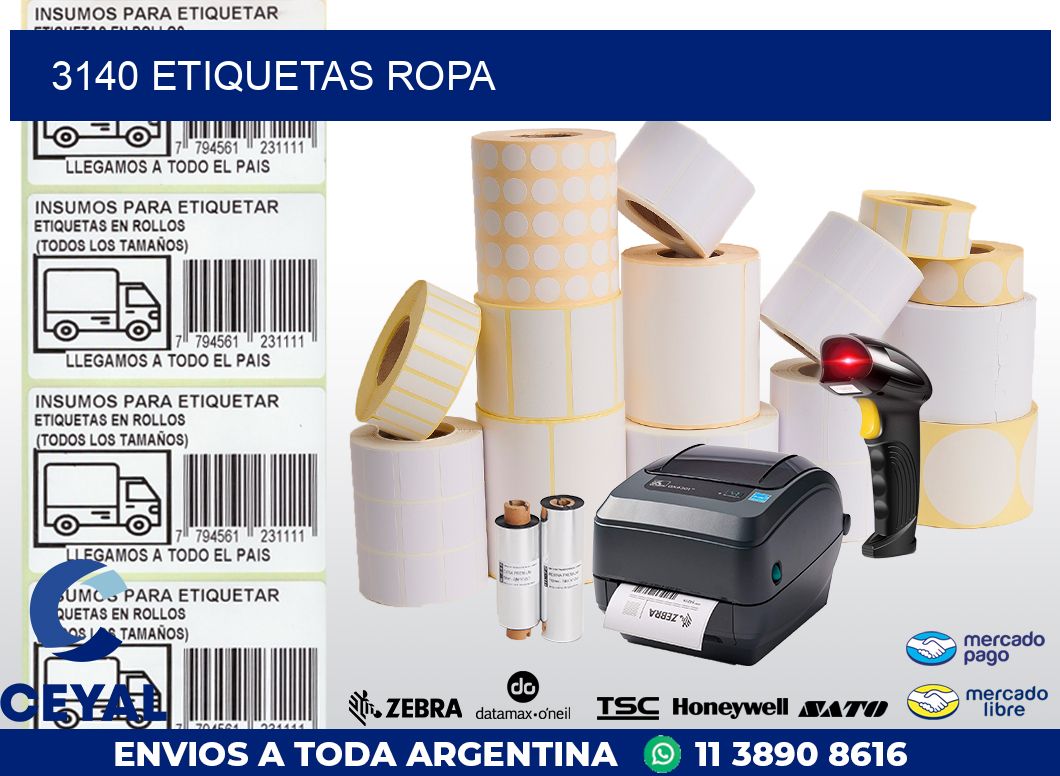 3140 ETIQUETAS ROPA