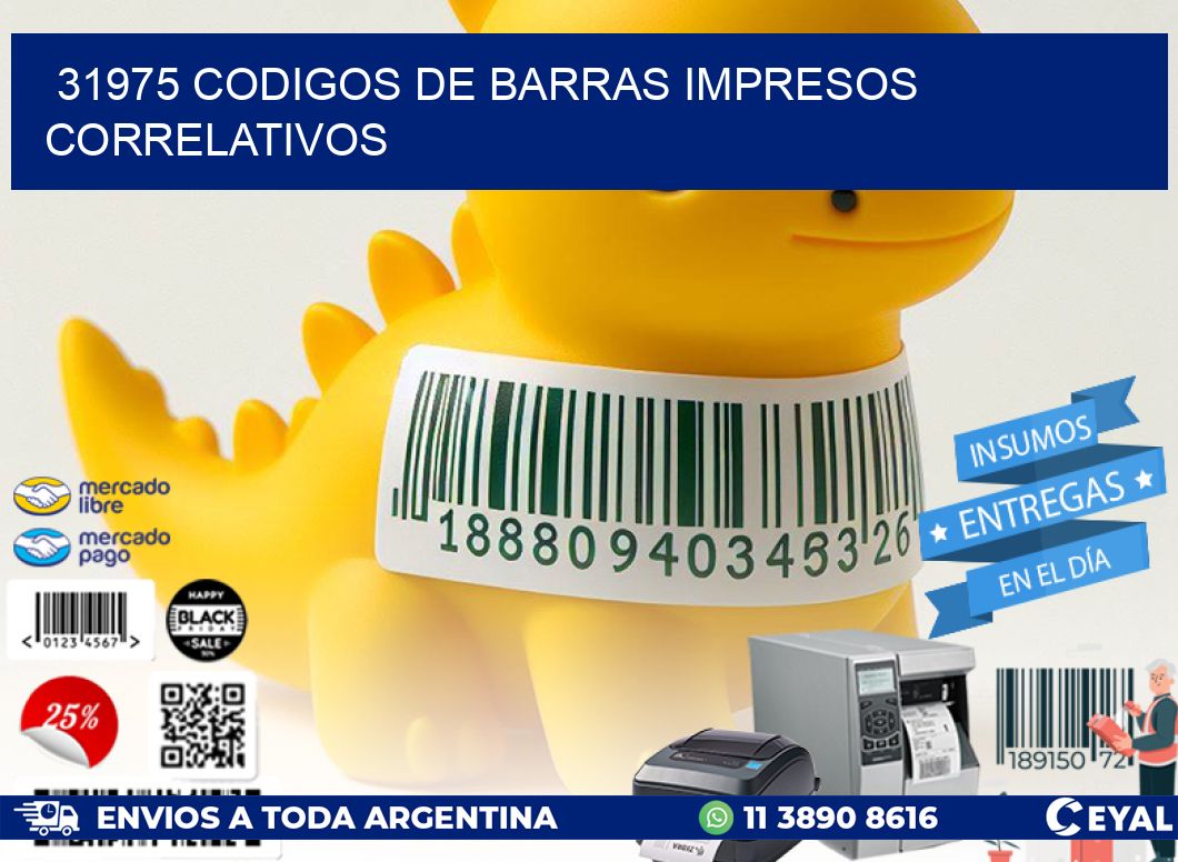 31975 Codigos de barras impresos correlativos