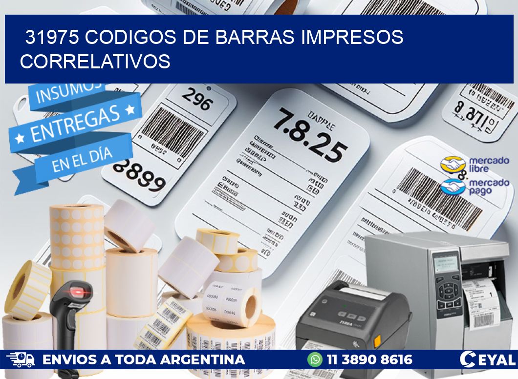 31975 Codigos de barras impresos correlativos