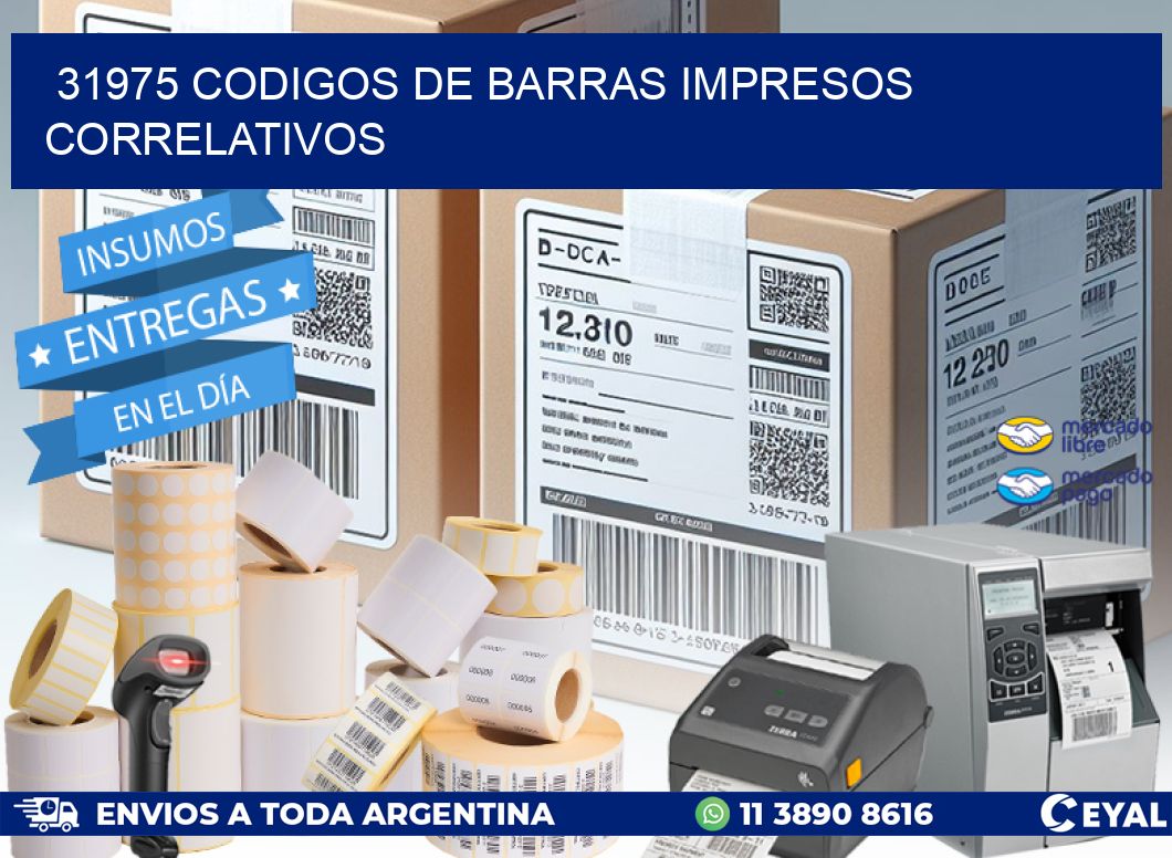 31975 Codigos de barras impresos correlativos