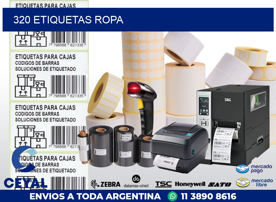 320 ETIQUETAS ROPA