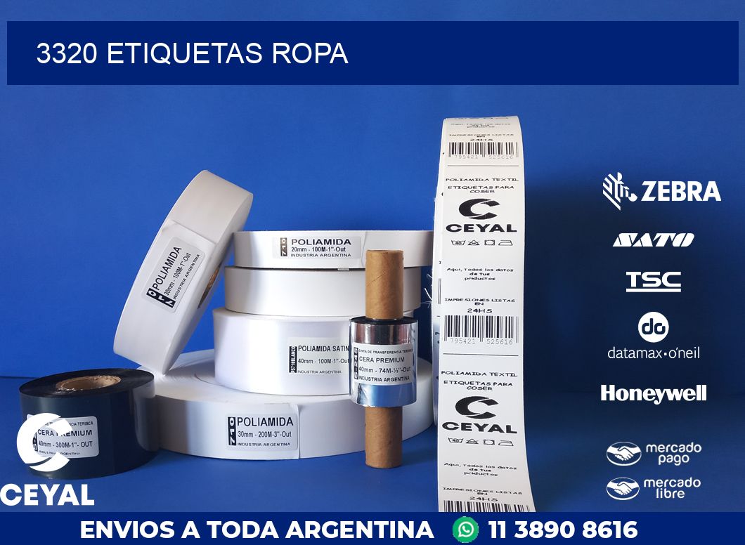 3320 ETIQUETAS ROPA