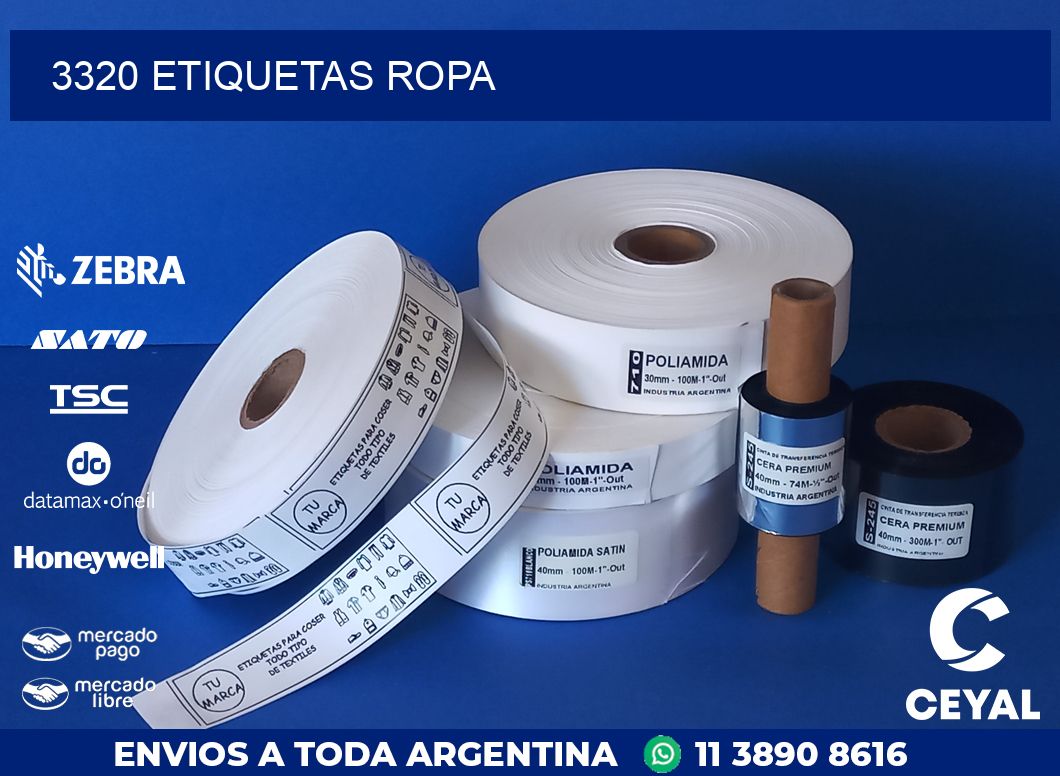 3320 ETIQUETAS ROPA