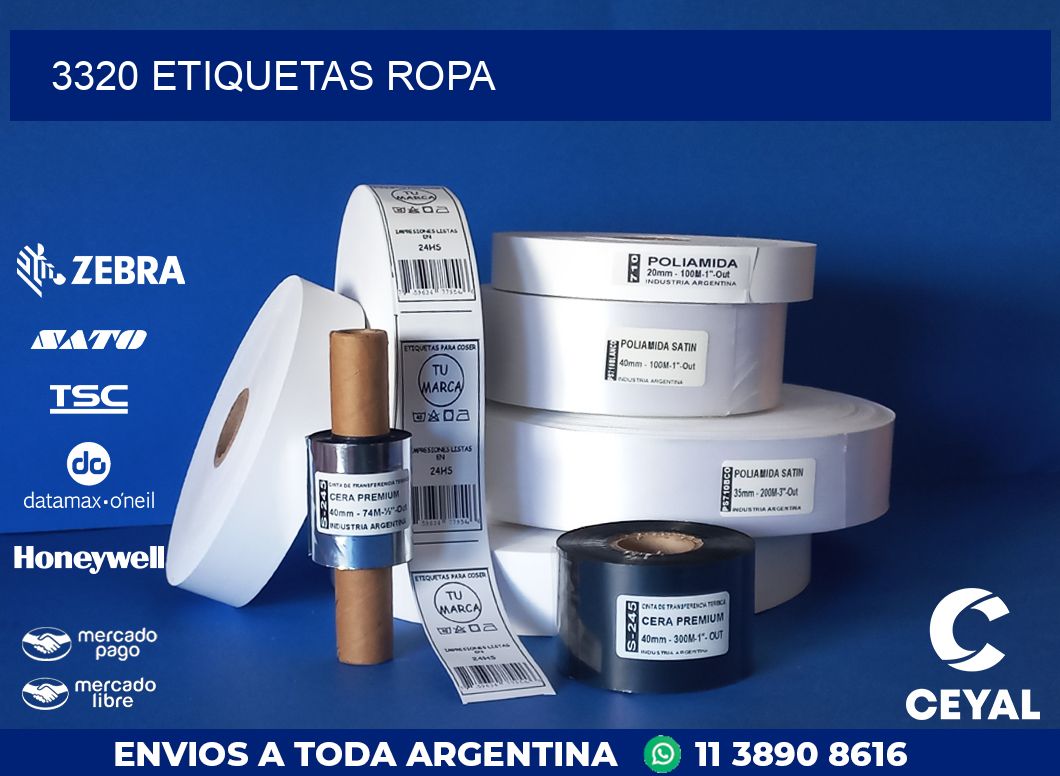 3320 ETIQUETAS ROPA