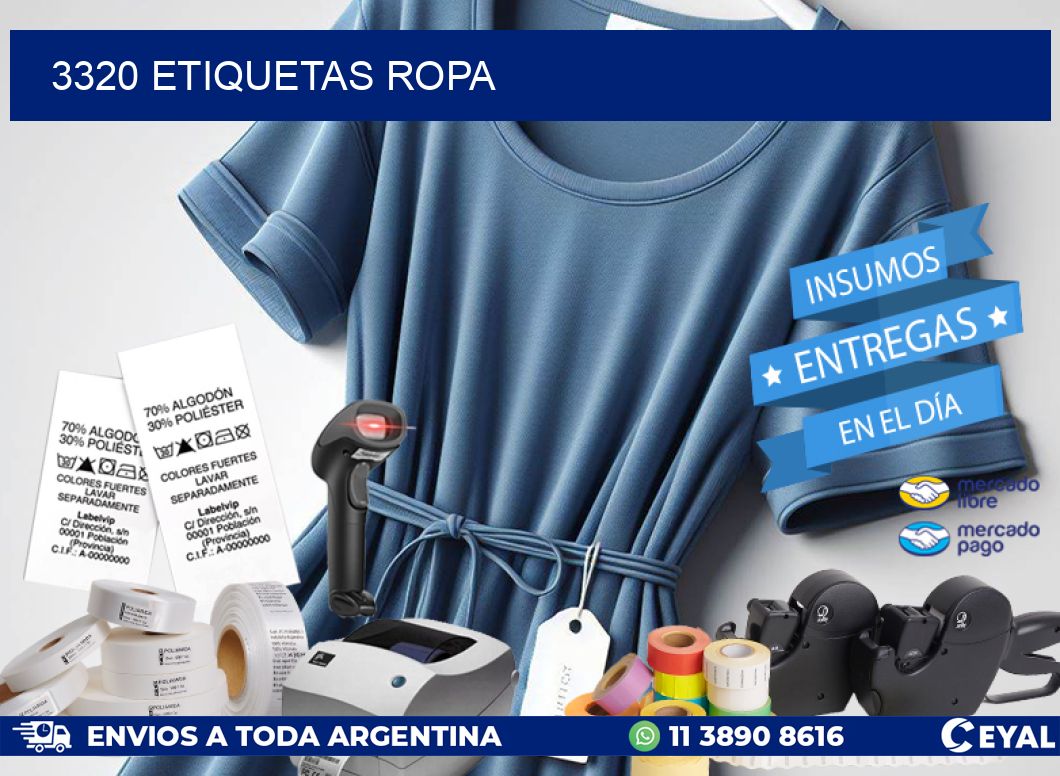 3320 ETIQUETAS ROPA