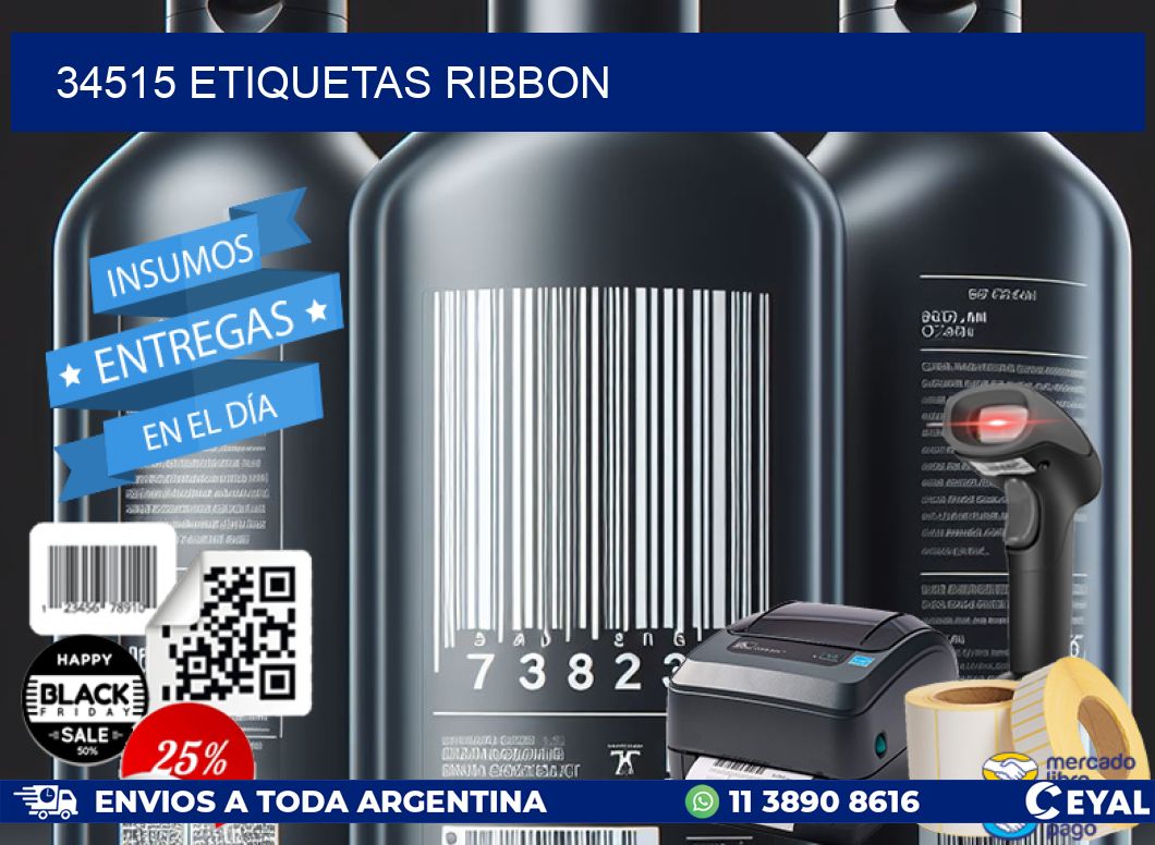 34515 ETIQUETAS RIBBON