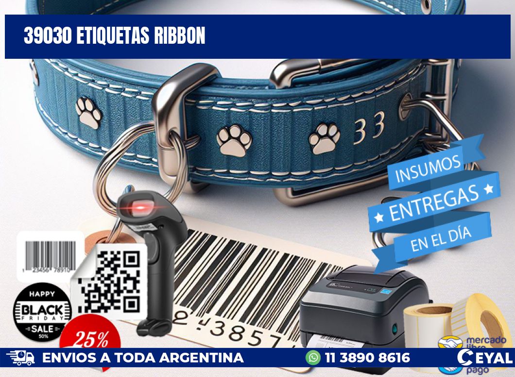 39030 ETIQUETAS RIBBON