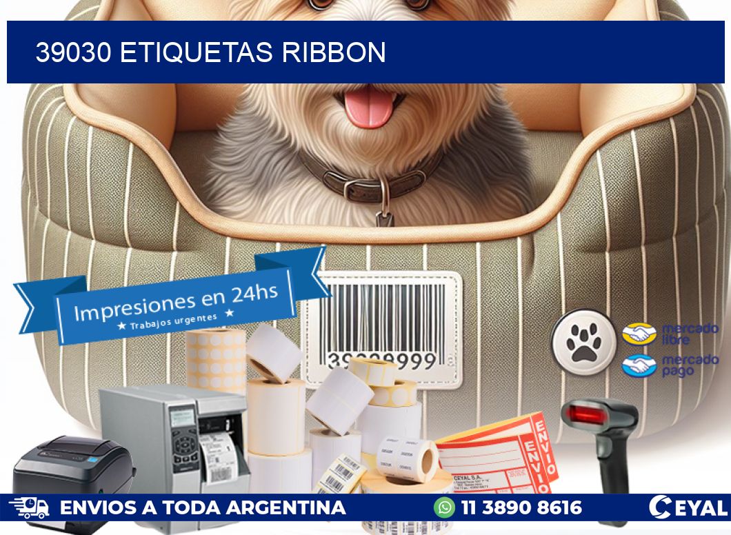 39030 ETIQUETAS RIBBON