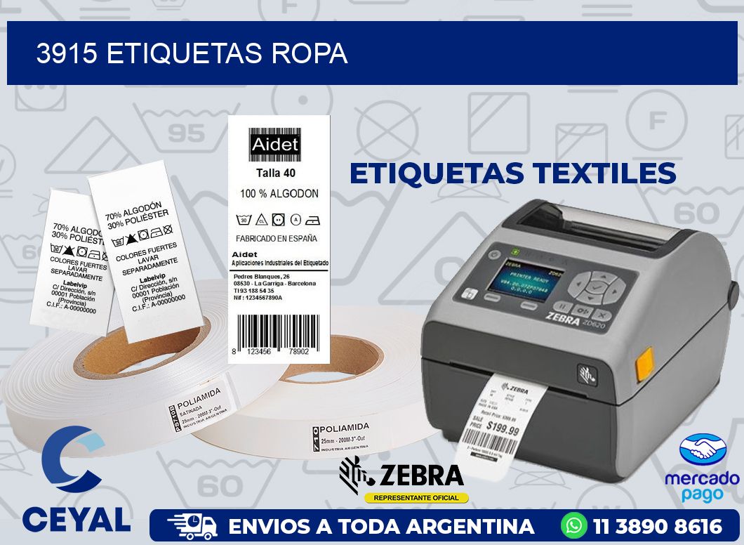 3915 ETIQUETAS ROPA