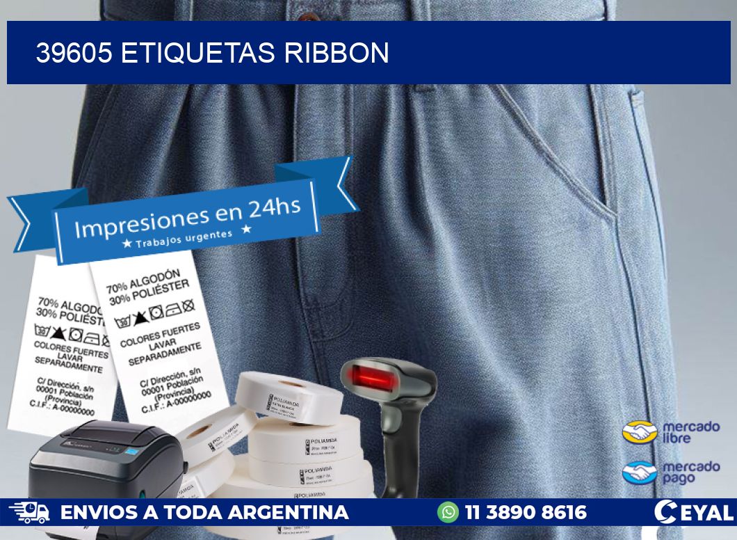 39605 ETIQUETAS RIBBON