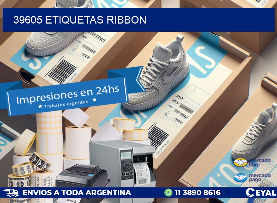 39605 ETIQUETAS RIBBON