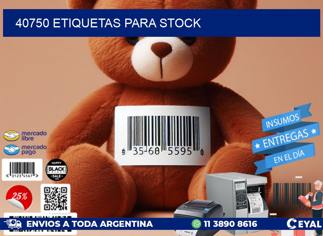 40750 ETIQUETAS PARA STOCK