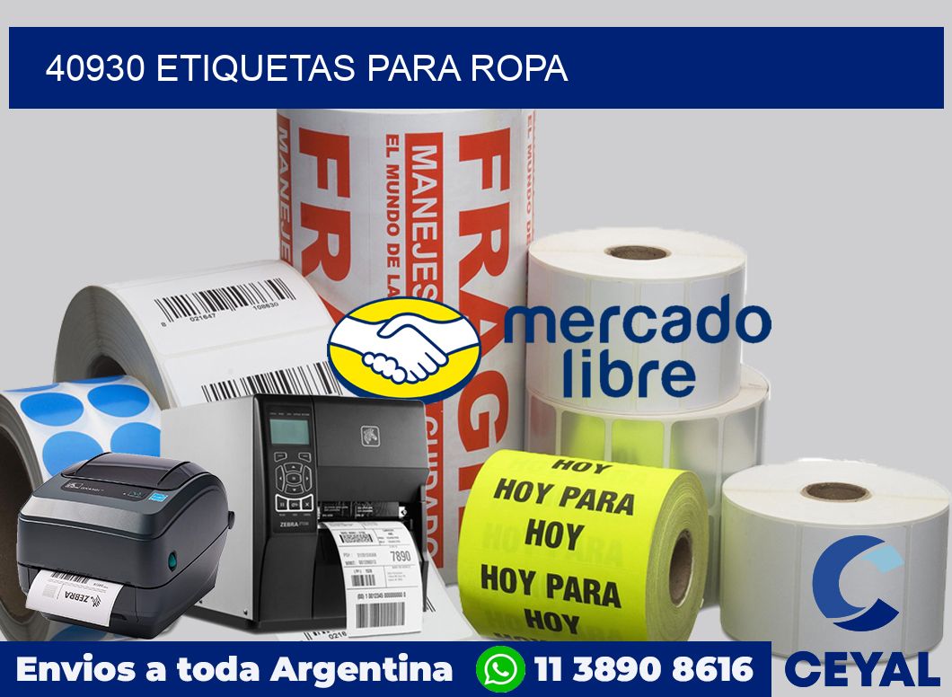 40930 etiquetas para ropa