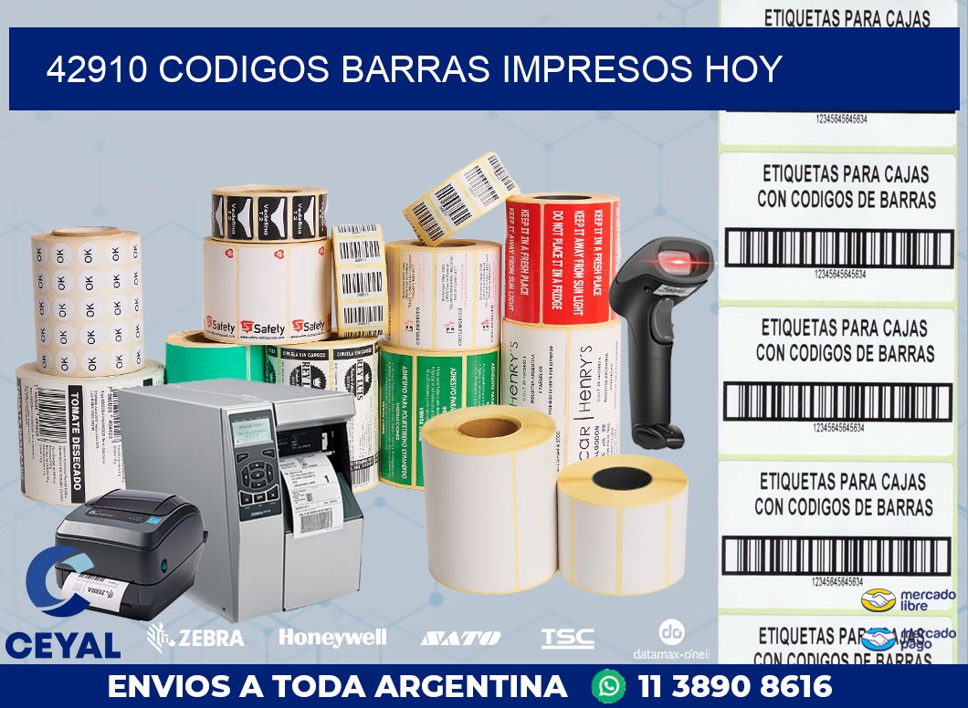 42910 CODIGOS BARRAS IMPRESOS HOY