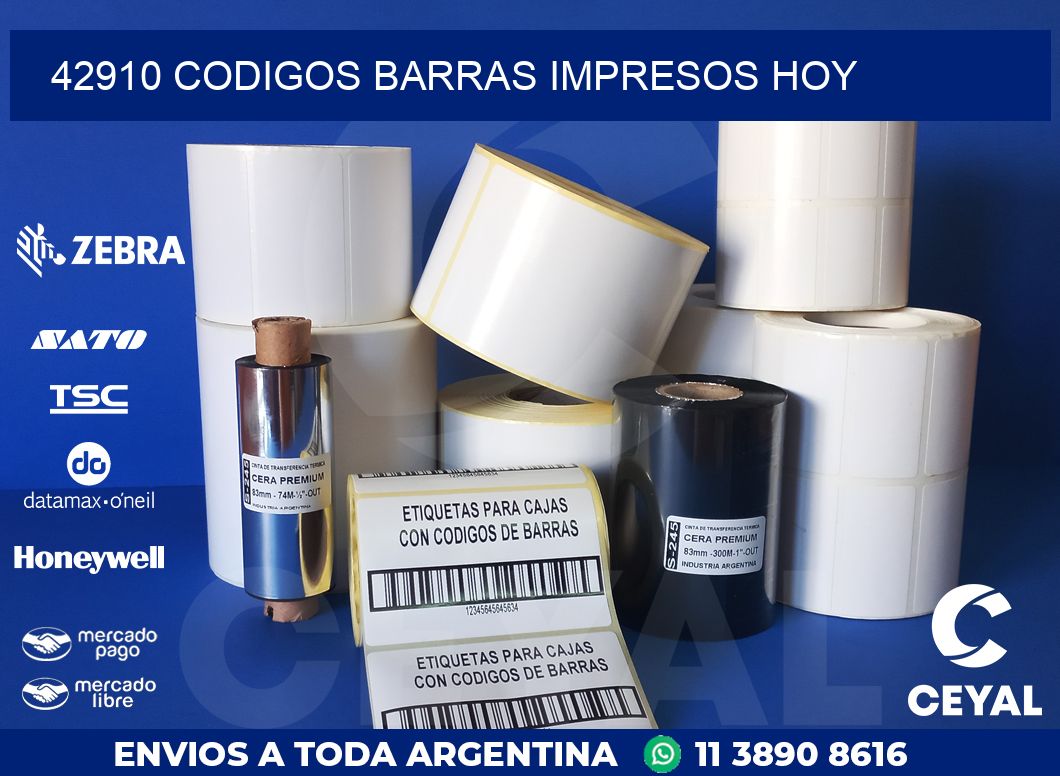 42910 CODIGOS BARRAS IMPRESOS HOY