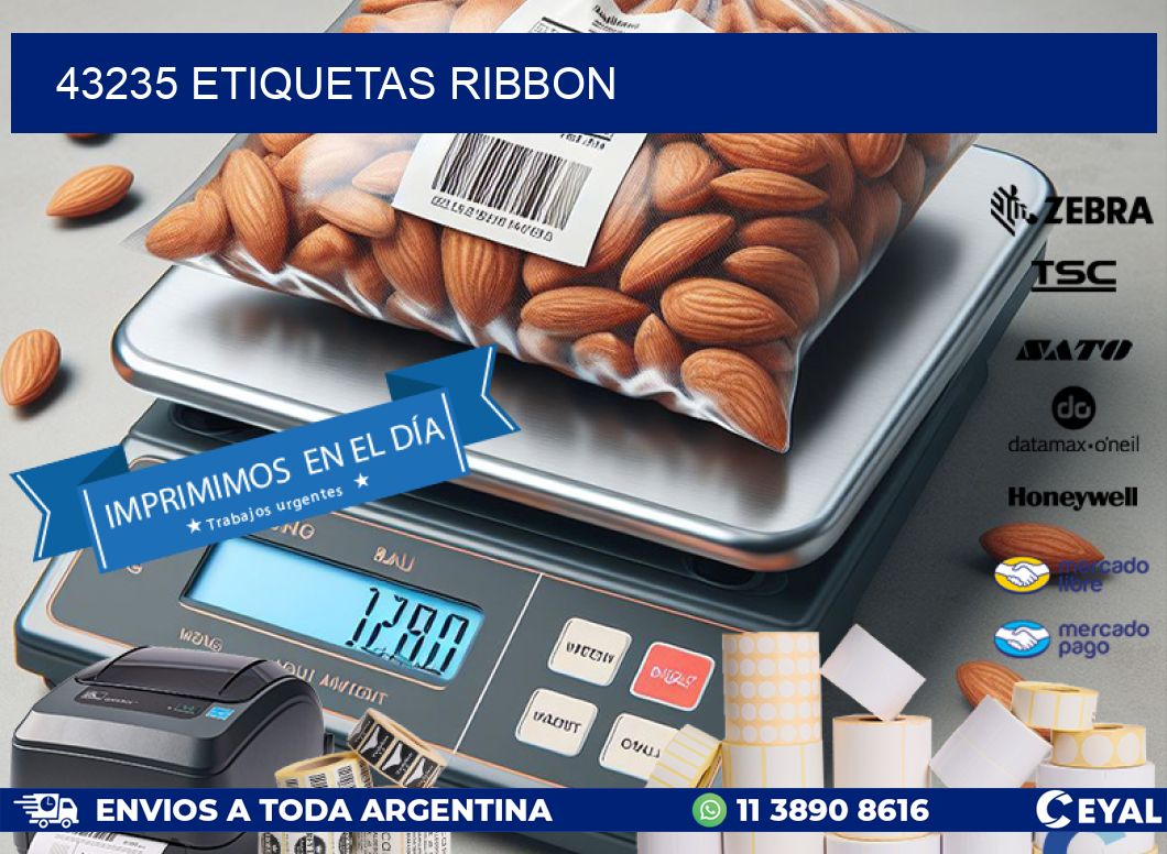 43235 ETIQUETAS RIBBON