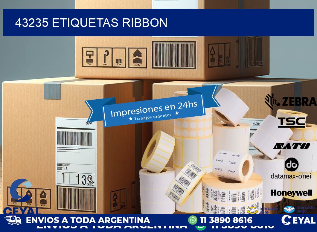 43235 ETIQUETAS RIBBON