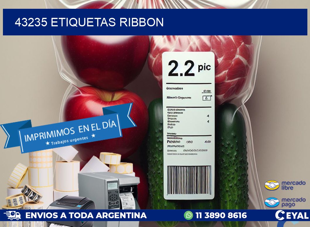 43235 ETIQUETAS RIBBON