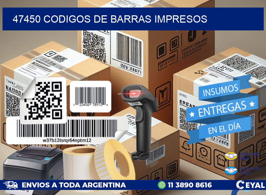 47450 codigos de barras impresos