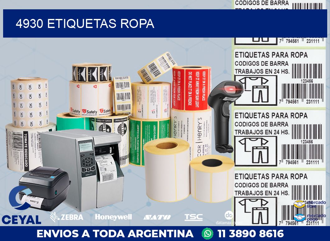 4930 ETIQUETAS ROPA