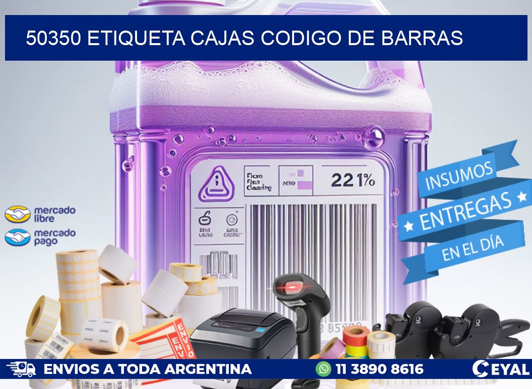 50350 etiqueta cajas codigo de barras