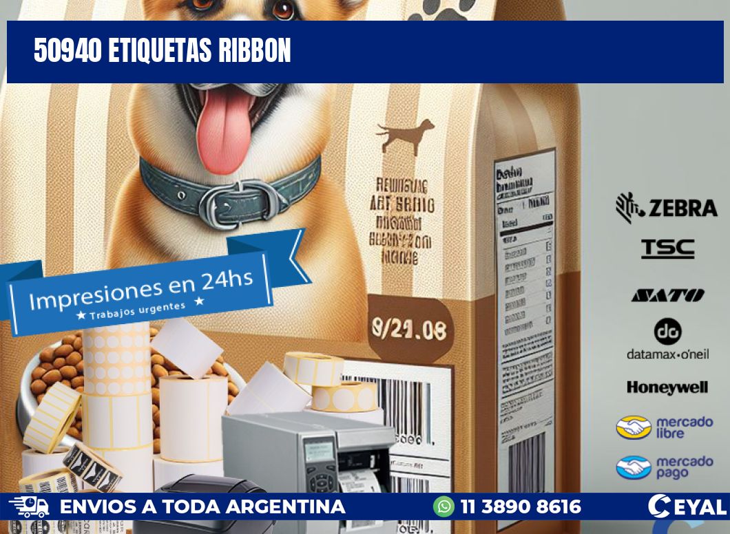 50940 ETIQUETAS RIBBON