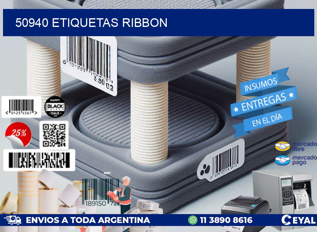 50940 ETIQUETAS RIBBON