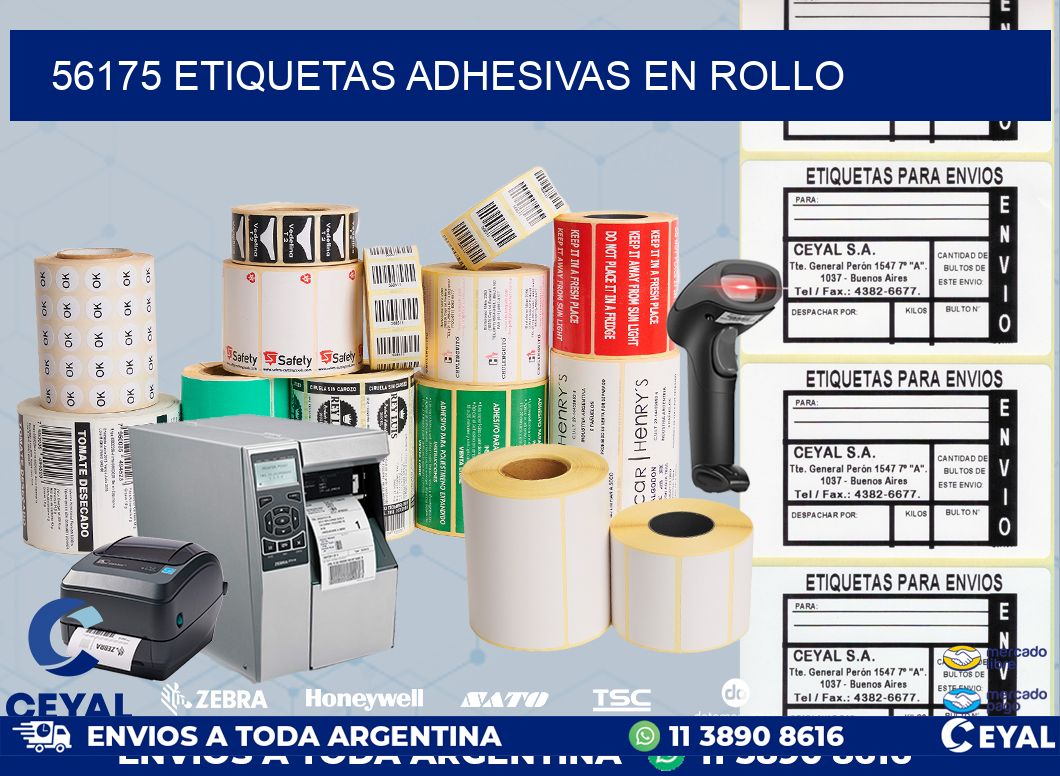 56175 etiquetas adhesivas en rollo