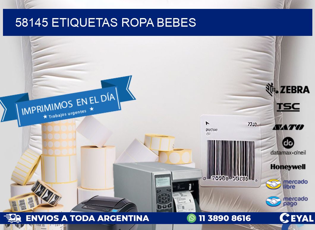 58145 ETIQUETAS ROPA BEBES