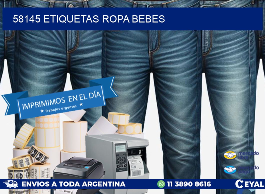 58145 ETIQUETAS ROPA BEBES